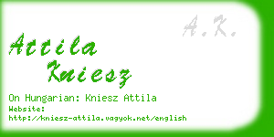 attila kniesz business card